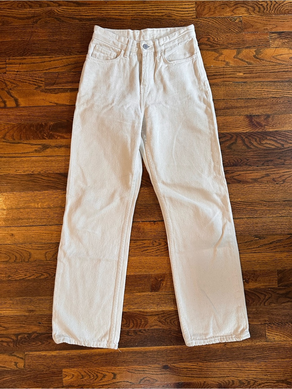 HNST (let’s be honest) White Straight Cotton Jeans